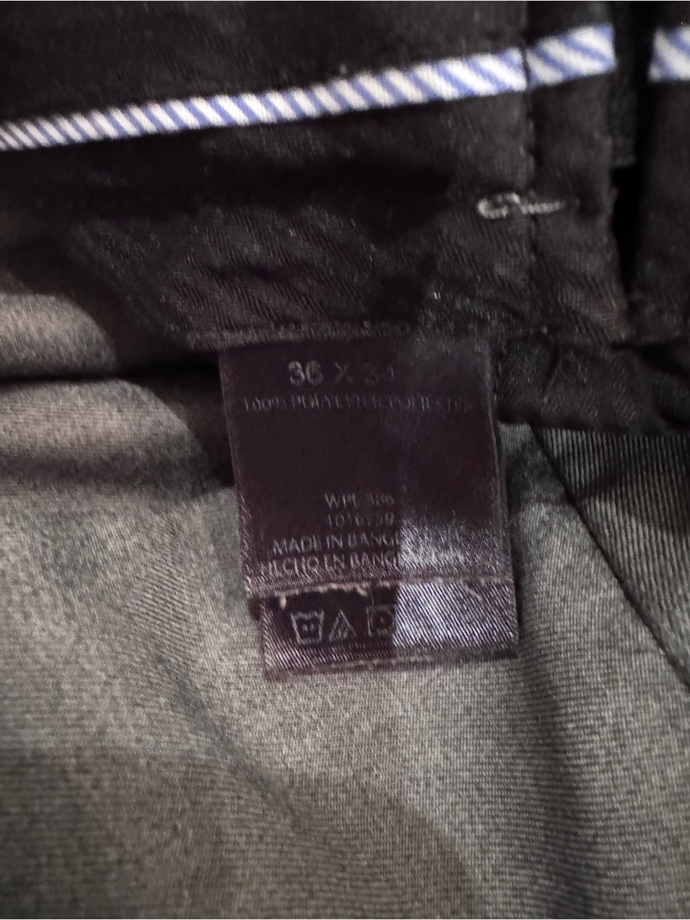 Haggar Men's Straight Dress Pants — Charcoal Gray 36 x 34 - Picture 5 of 5